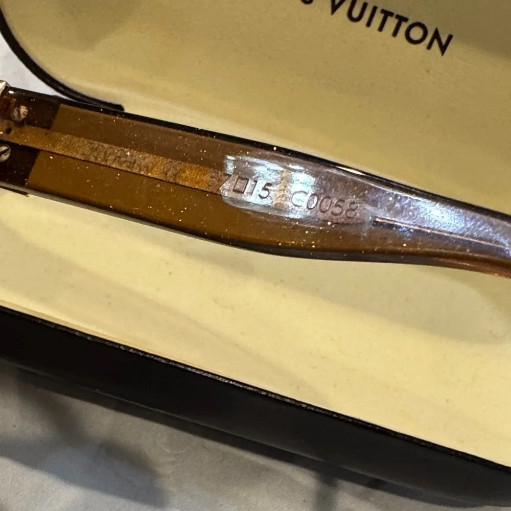 Authentic Louis Vuitton Gold and Brown Glasses - Picture 10 of 15